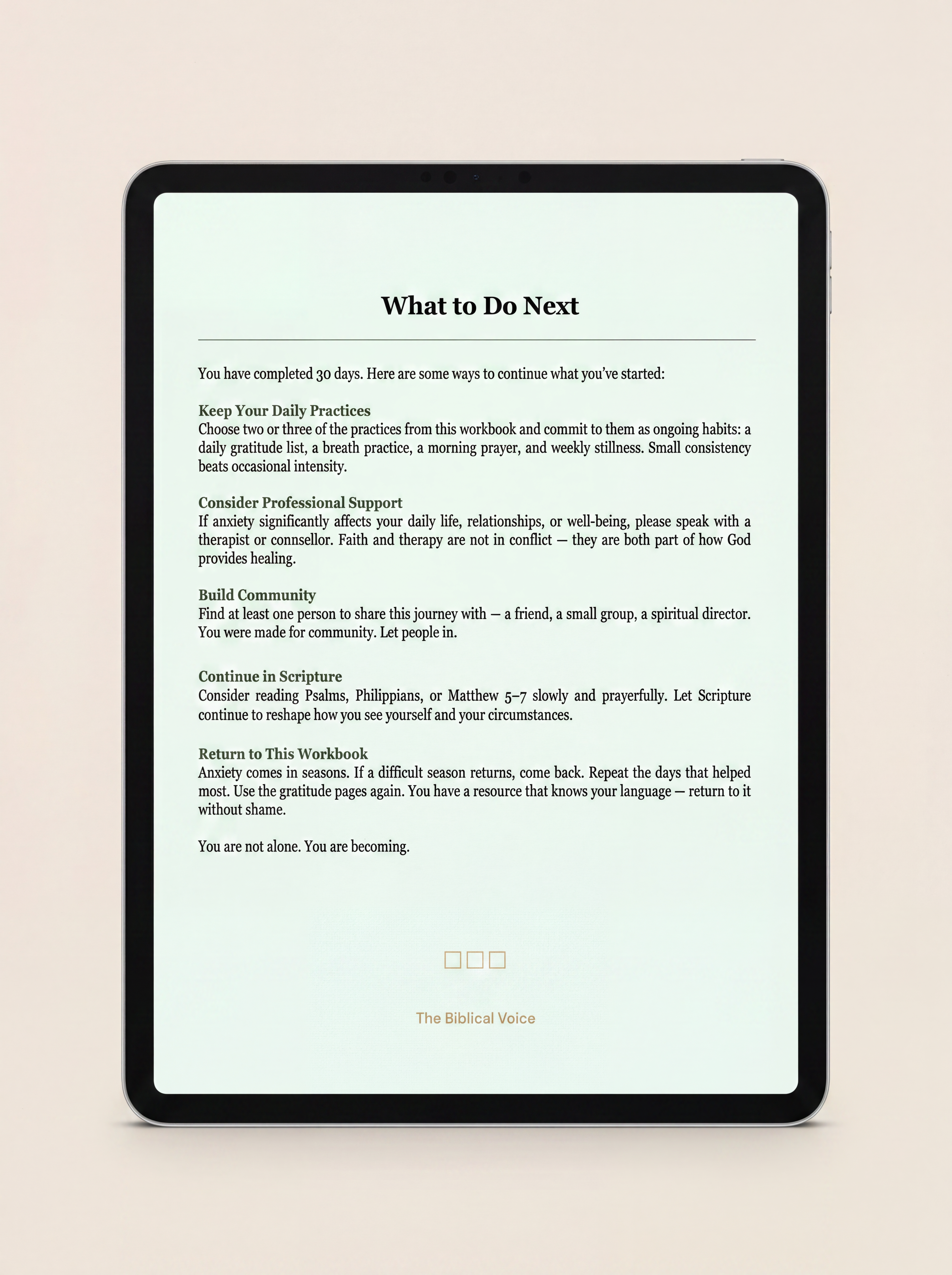 Peace for the Anxious Mind: A 30-Day Biblical Devotional